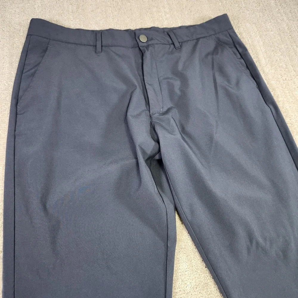 Primo Golf Jogger Pants Men 36 Tall Golf Chino Slim Fit Ankle Zip Gray Woven